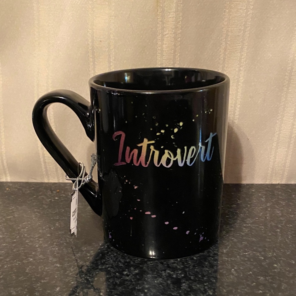 Introvert Black Ceramic Mug